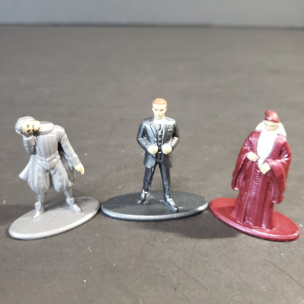 Harry Potter Metalfigs Set of 3 Toy Figures 1" Headless Nic Percy Weasley Albus